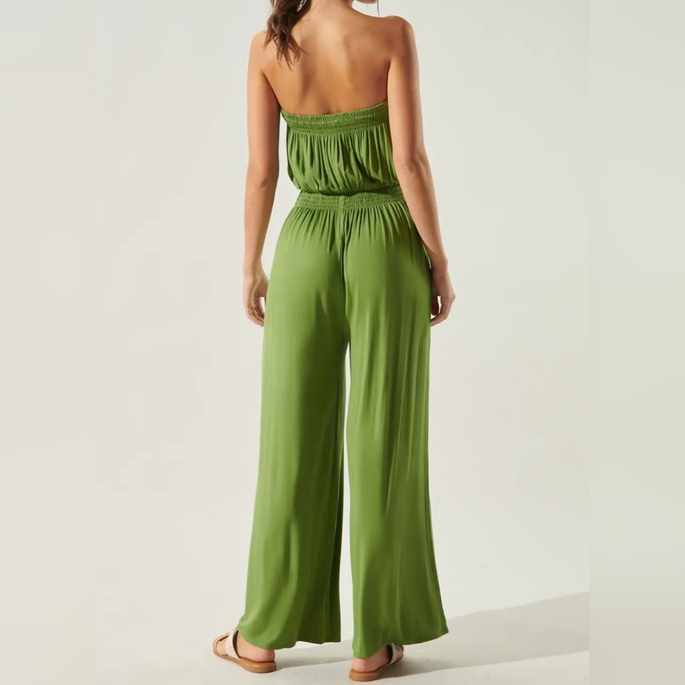 #304 🛑S  BOHO, CHIC, SEXY Ayanna Tube Wide Leg Jumpsuit - Picture 4 of 6